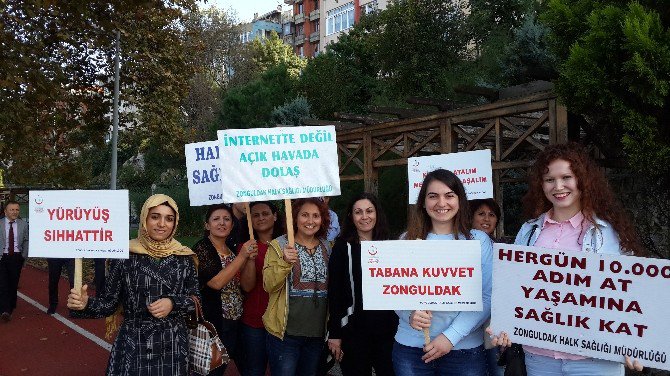 Zonguldak Halk Sağlığı Müdürlüğü Yürüyüş Düzenledi