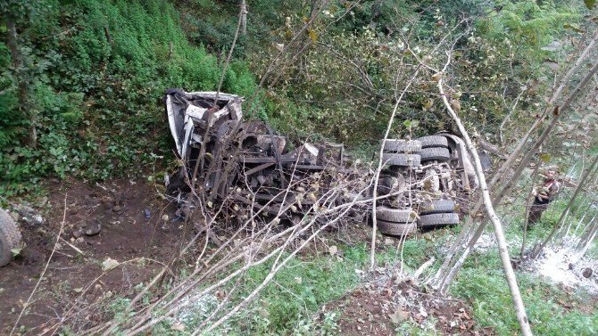 Ordu’da Beton Mikseri Uçuruma Yuvarlandı: 1 Ölü, 1 Yaralı