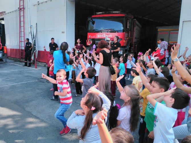 Büyükşehirden Miniklere Yangın Dersi