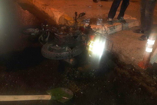 Adıyaman’da Motosiklet Yandı