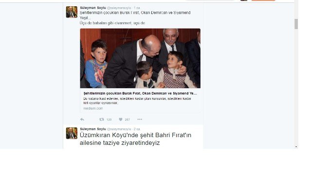 Bakan Soylu’dan Şemdinli Paylaşımı