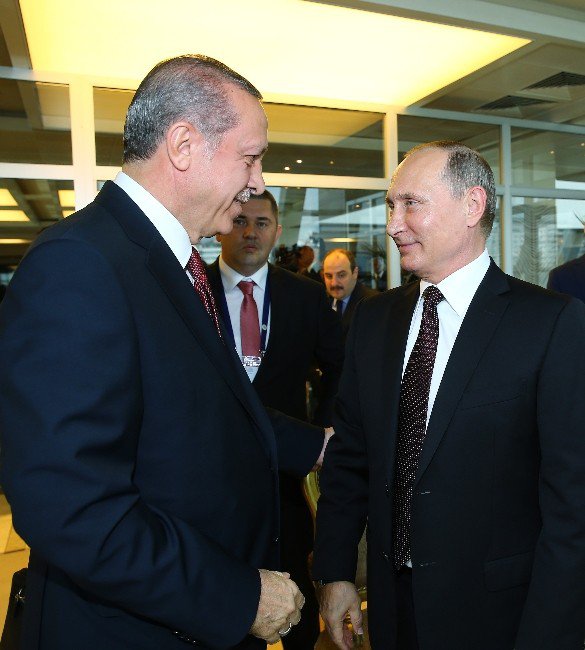 Cumhurbaşkanı Erdoğan Ve Rusya Devlet Başkanı Putin, Salona Birlikte Geldi