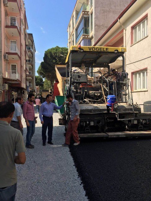 Germencik Sokakları Sıcak Asfalt İle Yenileniyor