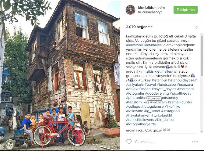 ‘Kırmızı Bisikletim’den Çocuklara Yardım