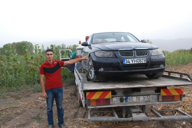 Tokat’ta Mısır Tarlasında Bulunan Lüks Otomobil Çalıntı Çıktı