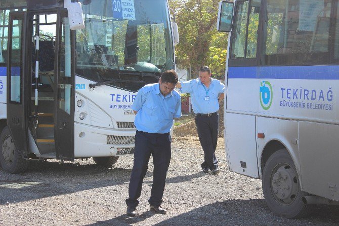 Tekirdağ Büyükşehir Belediyesinin Otobüslerine El Koydular