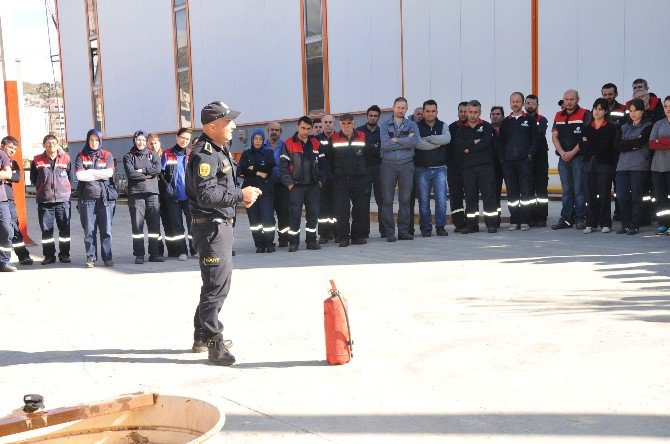 Bozüyük Belediyesi İtfaiyesinden Yangın Eğitimi