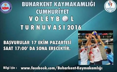 Buharkent Kaymakamlığı’ndan ’Cumhuriyet’ Voleybol Turnuvası