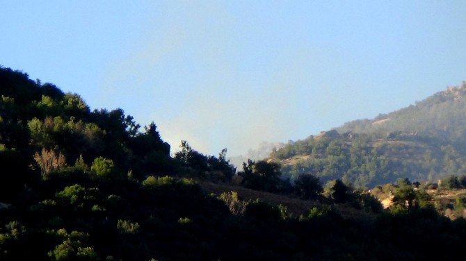 Pkk’lı Teröristler Ormanı Yakarak Kaçıyor