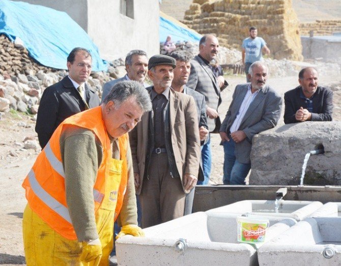 Ağadeve Köyünde 10 Adet Hayvan İçme Suyu Sıvat Dağıtımı Yapıldı