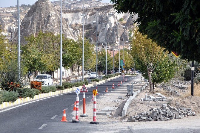 Göreme’de Kaldırım Çalışmaları Yapılıyor