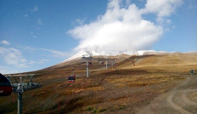 Erciyes’te Kar Yağışı