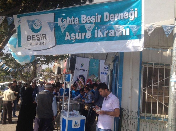 Kahta’da Bin 500 Kişilik Aşure Dağıtıldı