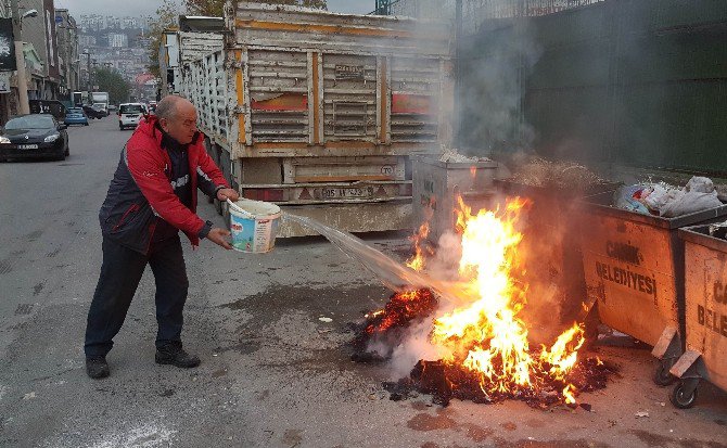 Çöpteki Yangını Vatandaşlar Söndürdü