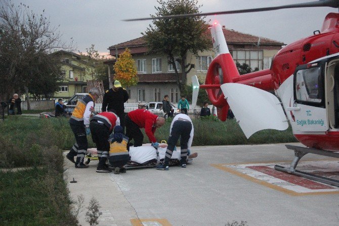 Beyin Kanaması Geçiren Vatandaşın İmdadına Hava Ambulansı Yetişti