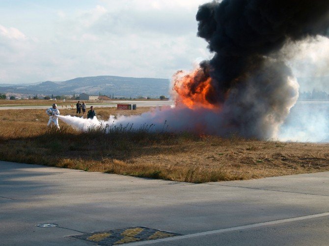 Çanakkale Havaalanı’nda Yangın Tatbikatı