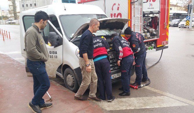 Motora Sıkışan Yavru Kedilere İtfaiye Operasyonu