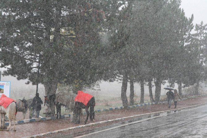 Doğa Harikası Abant’a Yılın İlk Karı Düştü