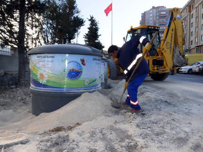 Büyükçekmece Belediyesi, Yeni Açılan Hastaneye Yeraltı Çöp Konteyneri Koydu