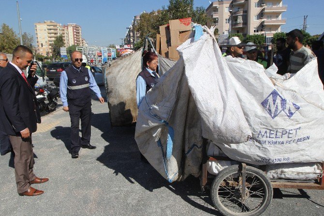 Toroslar Zabıtasından Çöp Toplayıcılara Operasyon