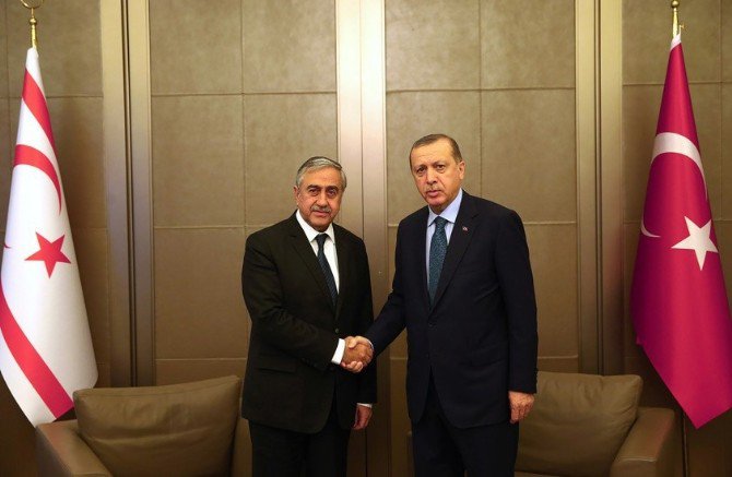 Cumhurbaşkanı Erdoğan, Kktc Cumhurbaşkanı Mustafa Akıncı İle Görüştü