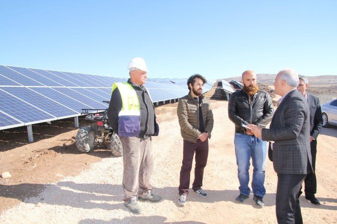 Vali Zorluoğlu, Güneş Enerji Santralinde İncelemelerde Bulundu