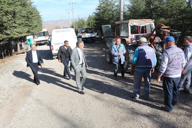 Mezarlıklarda İki Belediyeden Örnek İşbirliği