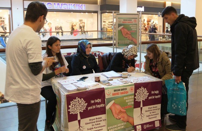 Erzurum Forum Avm’de Organ Bağışı Standı Açıldı