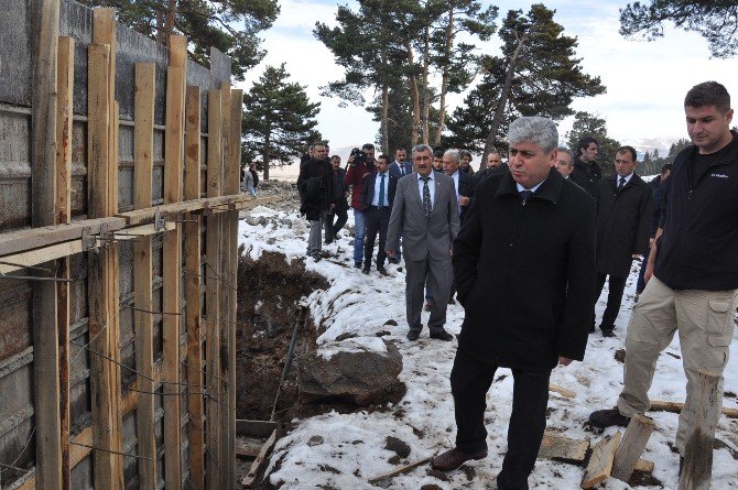 Kars Valisi Rahmi Doğan, Sarıkamış’ta İncelemelerde Bulundu