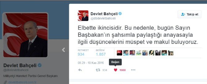 Devlet Bahçeli’den Başbakan Yıldırım’la Görüşme Açıklaması