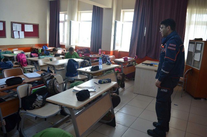 Ortaokul Öğretmen Ve Öğrencilerine Afet Bilinci