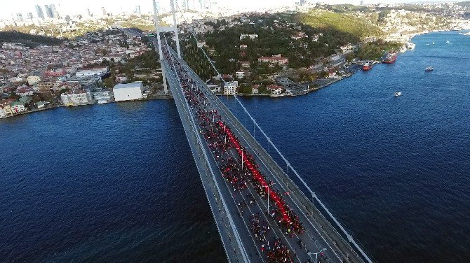 Vodafone 38. İstanbul Maratonu Havadan Görüntülendi