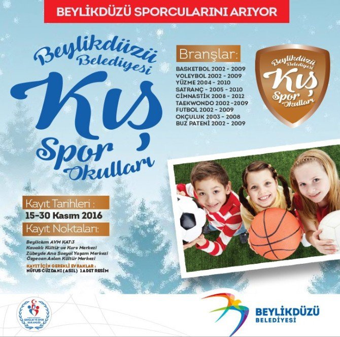 Beylikdüzü Belediyesi Kış Spor Okulları Başlıyor