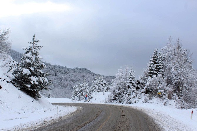 Kastamonu’nun Yüksek Kesimlerinde Kar Etkili Oldu