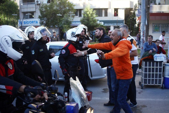 Taşkınlık Çıkaran Adanasporlulara Polis Müdahale Etti