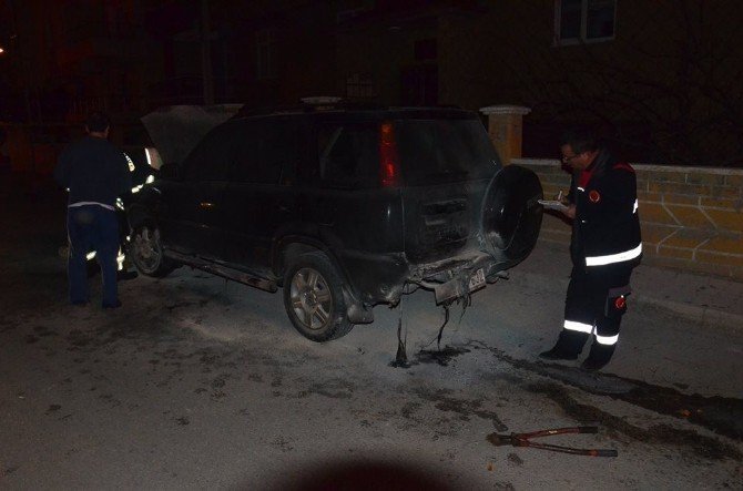 Karaman’da Kundaklanan Cip’i Tamamen Yanmaktan Polis Kurtardı