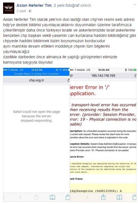 Chp’nin İnternet Sitesine Siber Saldırı