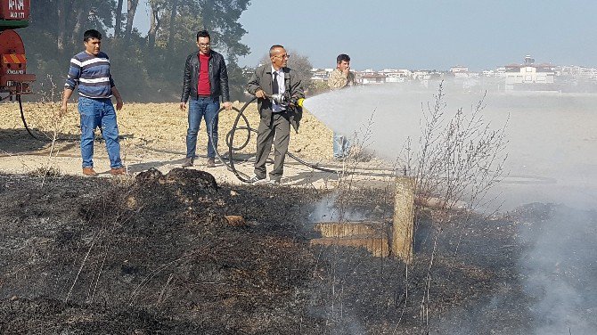 Orman İşletme Memurundan Yangına Kravatlı Gömlekli Müdahale