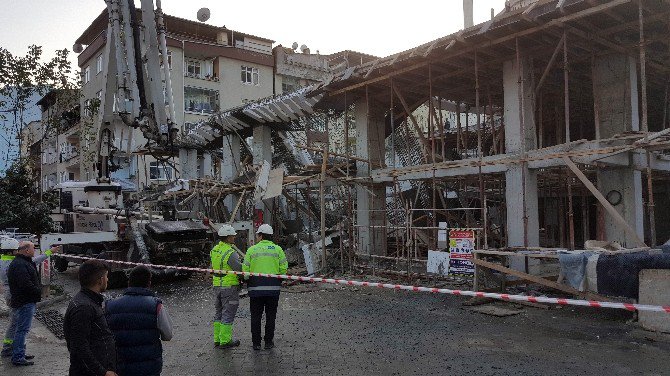 Samsun’da İnşaatta İskele Çöktü: 2 Yaralı