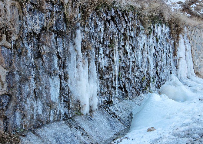 Erzurum’da Soğuk Hava Göleti Dondurdu