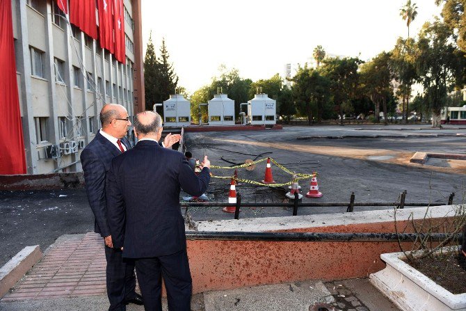 Mersin Valisi’nden Adana Valisi’ne ’Geçmiş Olsun’ Ziyareti