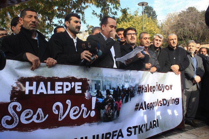 Şanlıurfa’da Stk’lar Halep’te Yaşanan İnsanlık Dramına Dikkat Çekti