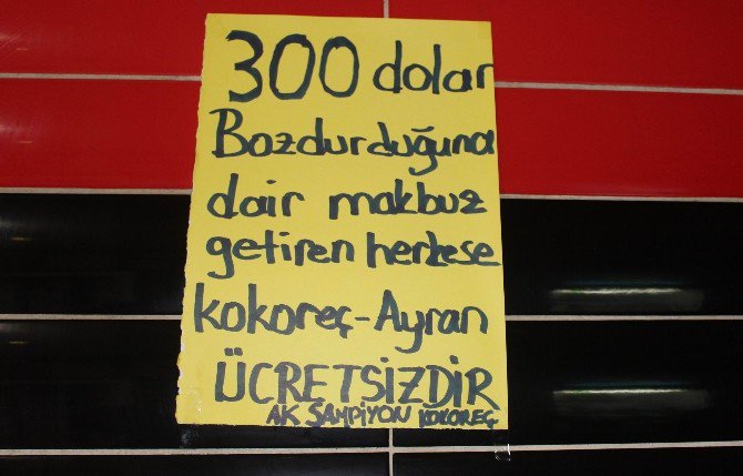 Dolar Bozdurana Ayran Ve Kokoreç Bedava