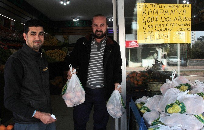 400 Dolarını Bozdurana 4 Kilo Soğan Patates Bedava