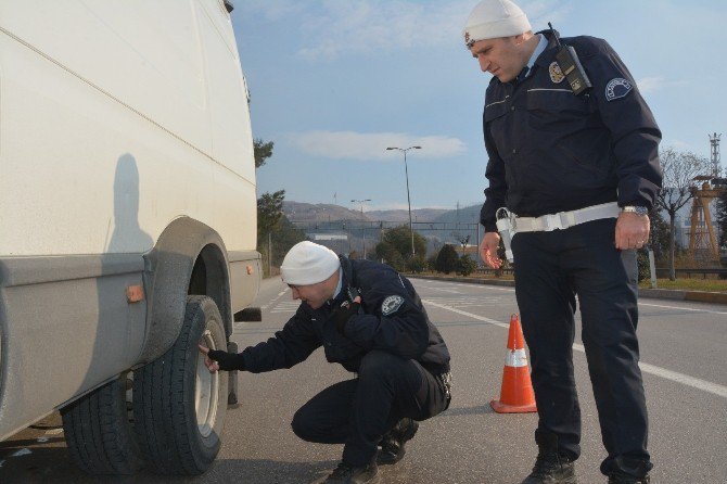 Karabük’te Kış Lastiği Uygulaması