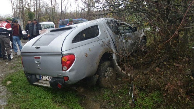 Sinop’ta Pikap Ağaca Çarptı: 1 Yaralı