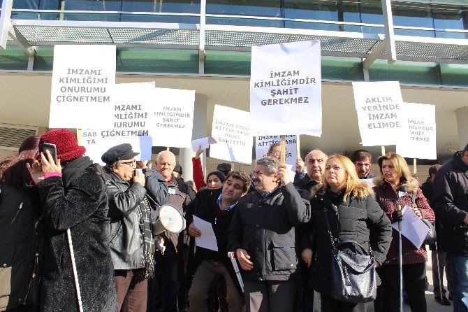 Görme Engellilerden İmza Protestosu