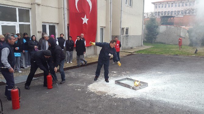 Çorlu Huzurevi’nde Yangın Eğitimi Verildi