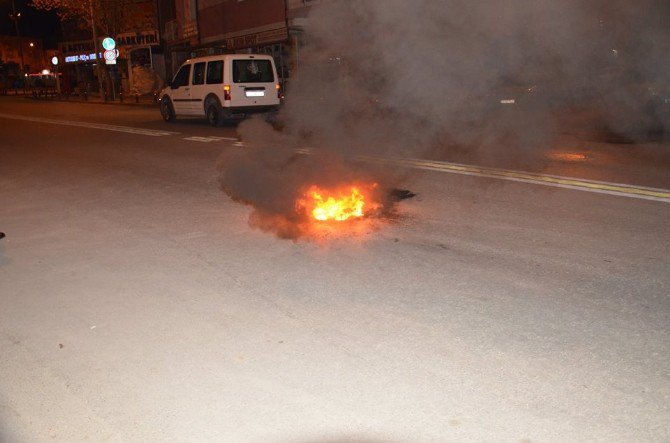 Karaman’da Yakılan Lastikler Polis Ve İtfaiyeyi Bezdirdi