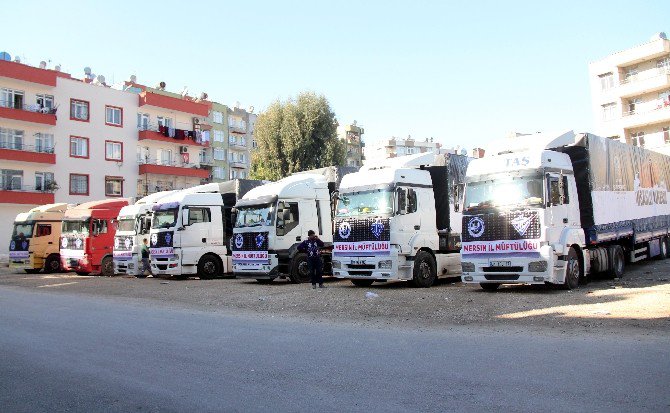 Mersin’den Halep’e 12 Tır Yardım